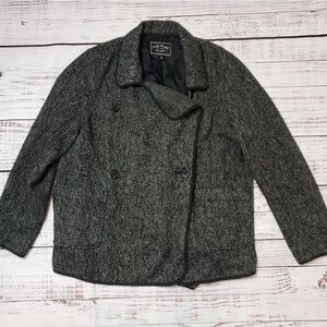Lucky Brand Drape Front Wool  Jacket pea coat